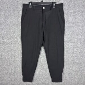 Primo Golf Joggers Mens 34 Short Black Tapered Ankle Zip Golf Performance Pants